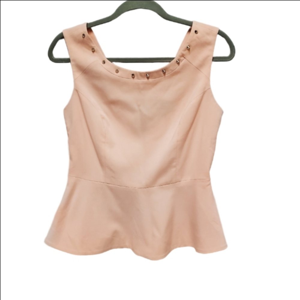 Forever 21 light pink Peplum sleeveless shirt Size Medium